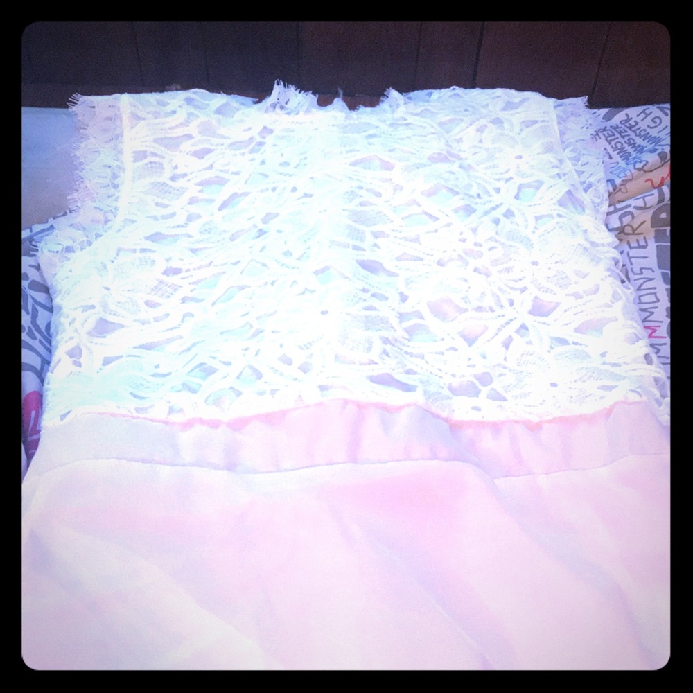 Knee high lace dress